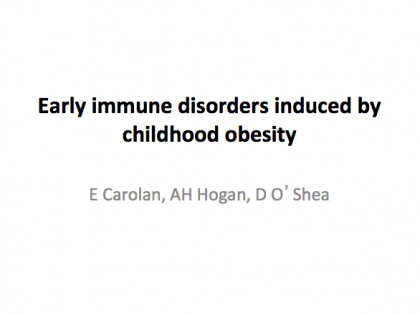 Early Immune Disorders Induced By Childhood Obesity