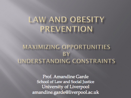 Law Healthy Diets and Obesity Prevention