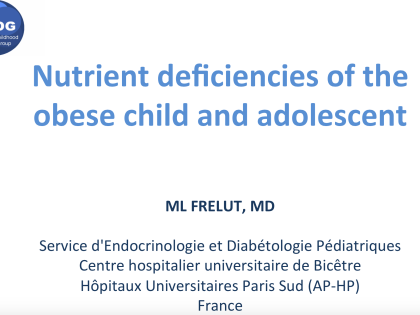 Nutritional Deficiencies Of The Obese Child And Adolescent